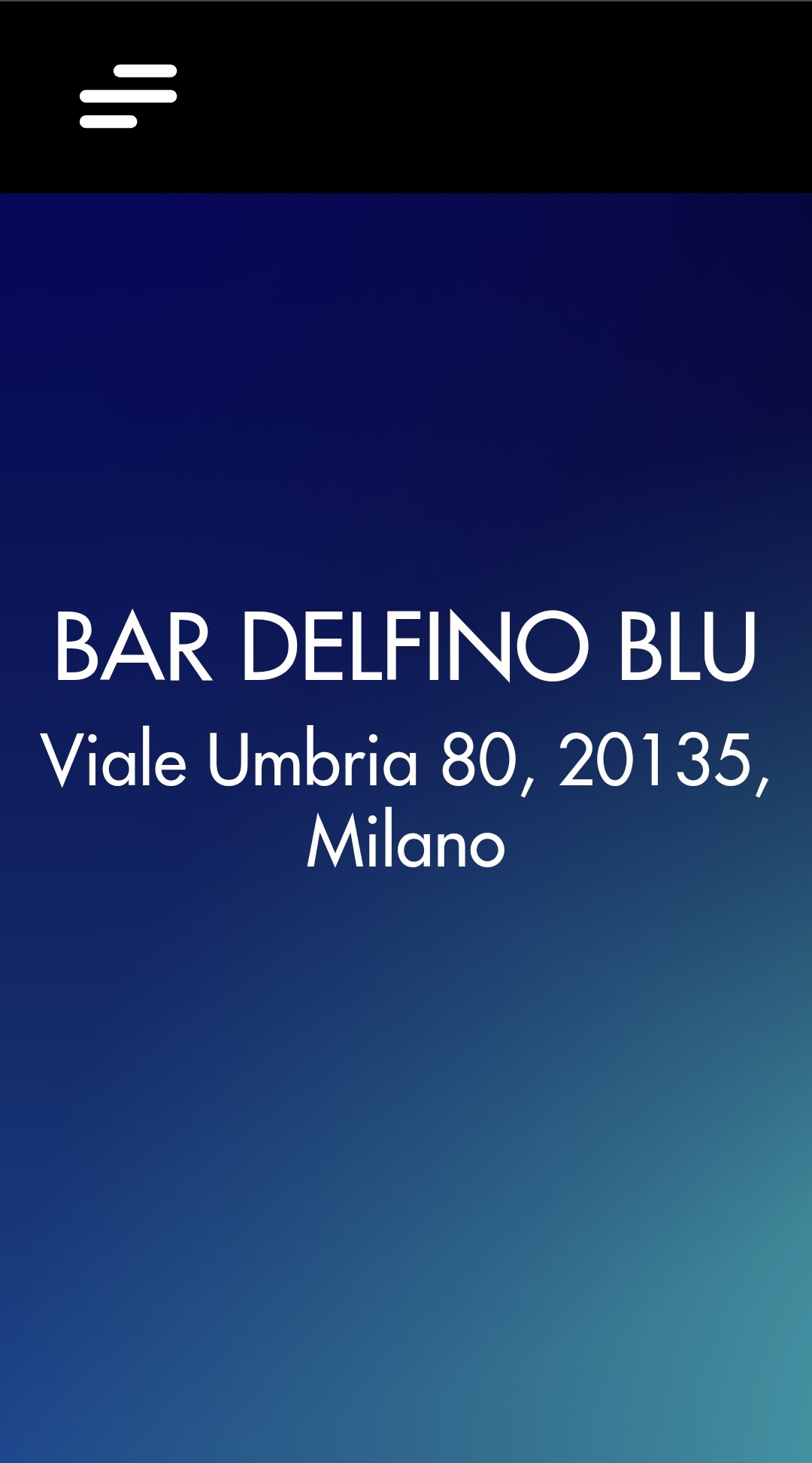 Image of Bar Delfino Blu's website